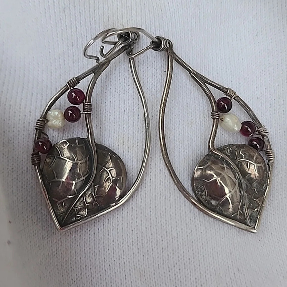 Vintage Jewelry - Vintage Sterling leaves earrings‎